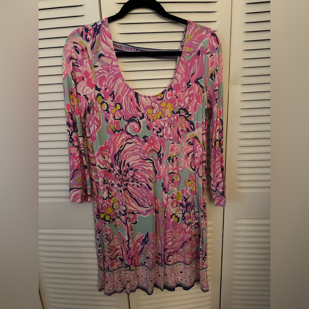 Lilly Pulitzer Pink and Blue Swirl Dress